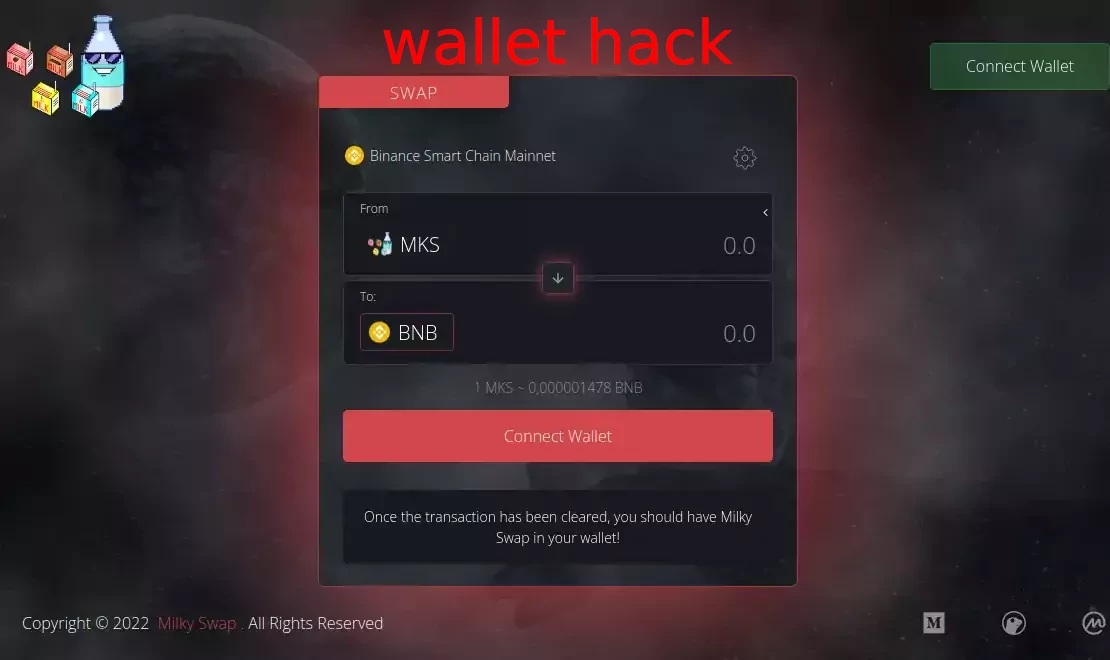 1-milkyswap-io phishing scam